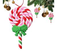 Décoration de sucette de bonbons de Noël, ornement de sucettes de Noël - Artisanat à suspendre avec ornement festif pour bonbons en argile,Pendentifs d'arbre de Noël pour fête,