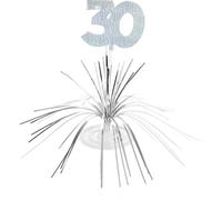 Décoration de table 30e anniversaire argent 29 x 30cm