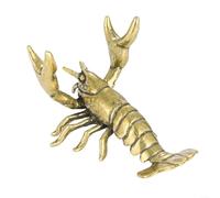 Décoration de table à thé rétro en laiton avec écrevisses, style boutique créative