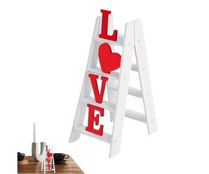 Décoration de table avec échelle de Saint-Valentin, échelle de Saint-Valentin - Décor d’échelle d’amour de bureau,Signe de la saint-valentin, échelle d'amour, décor de Table pour bureau, étagère de ma