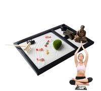 Décoration de table de jardin en sable - Jouet de ratissage de sable zen pour la méditation | Art de sable de bureau pour la relaxation, la méditation, le sable miniature pour soulager le stress pour