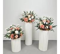 Décoration de table de mariage, boule de fleurs réaliste, arrangement de fleurs en soie pour décoration de mariage, fêtes à la maison et décorations d'arc, rose, boule de fleur + support