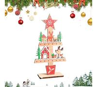Décoration de Table de Noël avec Renne, enseigne de Noël en Bois pour Table avec Arbre, décoration pour étagère, Nappe, Maison, fête, Exposition saisonnière