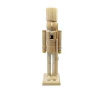 Décoration de table de Noël en bois brut Casse-noisette DIY | Figurine vierge non peinte pour enfants et adultes, maison, appartement, salon, chambre à coucher, bureau, bibliothèque