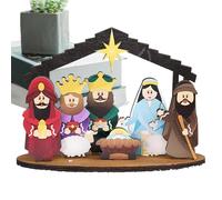 Décoration de table de Noël en bois, centres de table de la Nativité | Décoration de table de Noël, centres de table, décoration de vacances de ferme pour la maison