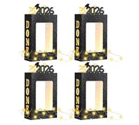 Décoration de table de pièce maîtresse de boîte commémorative de remise de diplôme, décoration à 4 lumières | Cadre photo commémoratif de remise des diplômes - Comme cadeau de félicitations pour les a