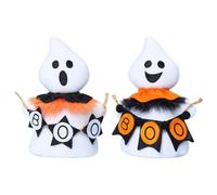 Decoration De Table D'Halloween Decoration Ghost Doll - Ensemble De 2 Figures De Polyester, Pièces De Collection Miniature Pour Table, Étagère Ou Fenêtre | Recherche De Fenêtre, Décoration De Fête Fes