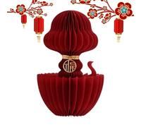 Décoration de table du Nouvel An - Pièce maîtresse à thème chinois en forme d'abeille - Ornement en papier d'abeille, Ornements créatifs en forme de serpent pour les fêtes du Nouvel An, pour les
