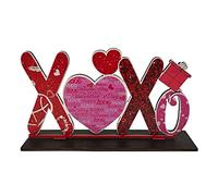 Décoration de table en bois pour la Saint-Valentin, lettres d'amour romantiques, comme joli cadeau, affichage à faire soi-même, avec motif d'ange, accessoire de fête parfait (rouge, taille unique)