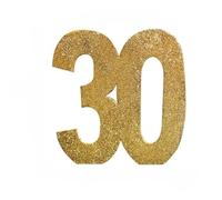 Anniversary House- Number 30 Paillettes | Centre de Table | Décoration d'anniversaire | Souvenir de fête, H102, doré, 20 cm