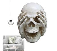 Décoration de table en forme de tête de squelette - Ornement en résine en forme de tête de mort humaine | Ne regardez pas ou dites tête humaine décoration pour