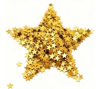 Décoration de Table Étoile Doré, Paillettes de Table Doré, Confettis Decoration Étoiles, Confetti Gold Étoiles, Paillettes Dorées Décoration, pour Fêtes Anniversaire, Mariages, Noël