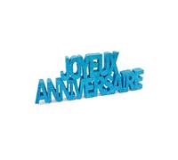 Décoration de Table 'Joyeux Anniversaire' 30cm - Paillettes Turquoise