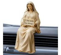 Décoration de table miniature en résine Vierge Marie | Statue de bureau Vierge Marie pour porche, table à manger, cheminée, église, salon, méditation, relaxation, chrétiens