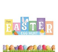 Décoration de table - Plaque de table réversible en bois avec motif printanier - Pour le printemps, la maison, les vacances, les fêtes, le bureau, la cheminée, le plateau gradué, l'entrée