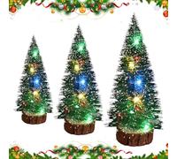 Décoration de table pour sapin de Noël - Sapin de Noël LED de bureau, décoration de bureau pour chambre, bibliothèque, jardin, chambre d'enfant, dortoir et plus encore