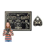 Décoration de table spirituelle - Set de table oracle en bois 33 x 22 x 0,8 cm | Table de jeu vintage famille maison chambre de collection de décorations pour fêtes d'Halloween vacances