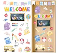 Décoration de tableau d'affichage de bienvenue à l'école, décoration de salle de rayon coloré, papeterie, cahier, scrapbooking en papier pour l'école, le bureau, la salle de classe, la maison