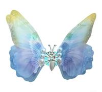 Décoration de tableau de bord de voiture avec papillon en perles colorées pour fixation sur grille d'aération améliorant l'esthétique intérieure (E)