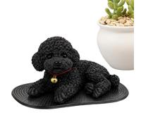Décoration de tableau de bord de voiture avec tapis antidérapant en | Figurine de chiot pour véhicule, console centrale, comptoir, bureau, dortoir