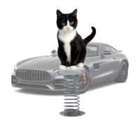 Décoration de tableau de bord de voiture en acrylique 2D en forme de chat - Figurines de console centrale - Artisanat - Pour conducteurs, collectionneurs, berlines, camions, trajets quotidiens