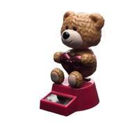 Décoration De Tableau De Bord De Voiture - Ours Décoration De Tableau De Bord | Tête De Bureau Animaux Maison Et Voiture | Décoration Solaire Tableau De Bord Voiture Figurine Animal