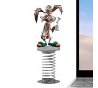 Décoration de tableau de bord rebondissant en acrylique 2D pour tableau de bord de voiture | Figurine d'animal rebondissante pour monospace, berline, camping-car, taxi, sorties en famille