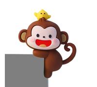 Décoration de tableau de bord - Statue de ventilation de voiture de singe drôle de 5,5 x 6 cm, figurine de bureau avec écran de navigateur d'animaux de dessin animé | Décoration adhes