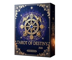 Décoration de tarot 24 jours 2D plat mystérieux vibrant Noël | Calendrier de compte à rebours - Statues de tarot pour fille, adulte, jeune, étudiante, amie, amoureuse, famille