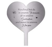 Décoration de tombe en forme de cœur en acier inoxydable conçue pour résister aux éléments extérieurs avec des caractéristiques résistantes aux intempéries et à la rouille (A)