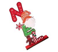 Décoration de vacances en bois conviviale et décorations de Noël en forme de bonhomme en pain d'épice avec finition sans danger pour les enfants et les animaux domestiques
