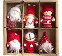 Décoration de vacances en feutre avec personnage de Père Noël sans visage pour sapin de Noël (B)
