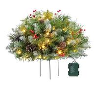 Décoration de Vacances en Plein air - Jardinière éclairée, présentoir de Jardin sur Piquet sur trépied | Arrangement étanche pour Les réunions de Famille, Porche, Patio, parterres de Fleurs,