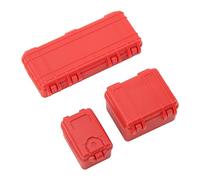 Décoration de Valise sur Chenilles RC Grande, Moyenne et Petite, Valise de Simulation 3 Pièces pour 1/18 1/24 avec Une Belle Apparence et Une Simulation de Détails élevés, (Rouge)