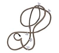 Décoration de vigne de terrarium à ventouse, branche grimpante pliable avec texture de fausse écorce pour allées arboricoles, lieux de repos, branche de terrarium, accessoire d ' enceinte pliable,