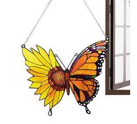 Décoration de vitraux : art mural, vibrant pour capter la lumière du soleil, jumelles suspendues fenêtre | Beau cadeau d'intérieur pour patio, porte, chambre, jardin, balcon, A
