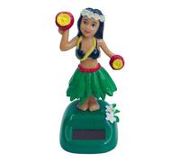 Décoration de voiture à énergie solaire - Poupée hawaïenne dansante - Décoration de tableau de bord de voiture - Figurine miniature à énergie solaire