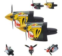 Décoration De Voiture à Hélice Créative P-40, Désodorisant for Grille D'aération D'avion De Chasse P-40, Ornement De Tableau De Bord De Style Nez Dynamique De Mini Requin for Les Pilotes(2pcs-Tiger)