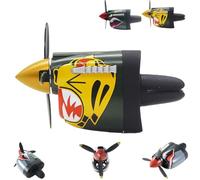 Décoration De Voiture à Hélice Créative P-40, Désodorisant for Grille D'aération D'avion De Chasse P-40, Ornement De Tableau De Bord De Style Nez Dynamique De Mini Requin for Les Pilotes(1pc-Tiger)