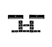 décoration de voiture Compatible avec A6 C5 4B 1998-2004 Autocollants de réparation de boutons de console centrale garnitures de couverture panneau d'arrêt d'urgence porte-gobelet clé ASR(Type B)