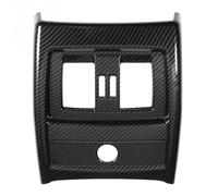 DéCoration de Voiture Compatible avec BMW pour Série 3 F30 F34 2013-2018 pour Série 4 F32 2014-2018 Garniture couvercle ventilation climatisation arrière de voiture en fibre de carbone