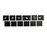 décoration de voiture Compatible avec Jeep pour Cherokee pour Commander Autocollants de réparation pour bouton de traction de siège chauffant de voiture autocollants de voiture noir mat
