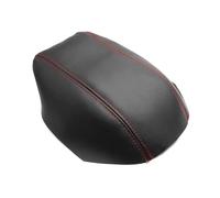 Décoration de voiture Couvercle De Commande Central En Cuir Microfibre, Garniture Autocollante Pour Boîte D'accoudoir, Pour S70 V70 C70 1993 - 2001(Black-red line)