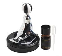 Décoration de voiture de l'année - Lion de mer rotatif - Désodorisant d'intérieur - Parfum d'intérieur - Figurine de tableau de bord - Noir