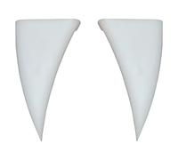 Décoration de voiture d'Halloween - 2 dents de vampire 3D de 11,7 cm | Cornes de diable ABS étanches pour voiture, camion ou SUV Accessoire de vacances automobile