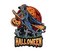 Décoration de voiture d'Halloween pour coffre ou friandises, bannière de garage de voiture d'Halloween - Bannière de voiture hantée - Bannière tribale d'Halloween avec corde pour réunion de famille