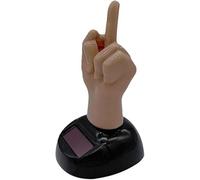 Décoration de voiture doigt d'honneur à énergie solaire pour tableau de bord, normal