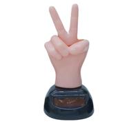 Décoration de voiture doigt d'honneur - Figurine balançoire de tableau de bord, farce à énergie solaire | Jouet amusant pour décoration intérieure de bureau, voiture, cadeau amusant pour amis