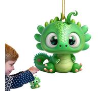 Décoration de voiture en forme de dinosaure | Décoration 2D en forme de dinosaure en acrylique pour poignée de porte de sapin de Noël