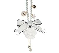 Décoration de voiture Esthétique intérieure - Ornements de désodorisants d'ambiance avec fleurs de camélia, désodorisants d'ambiance avec fleurs, pendentif avec pendentif pour rétroviseur de voiture